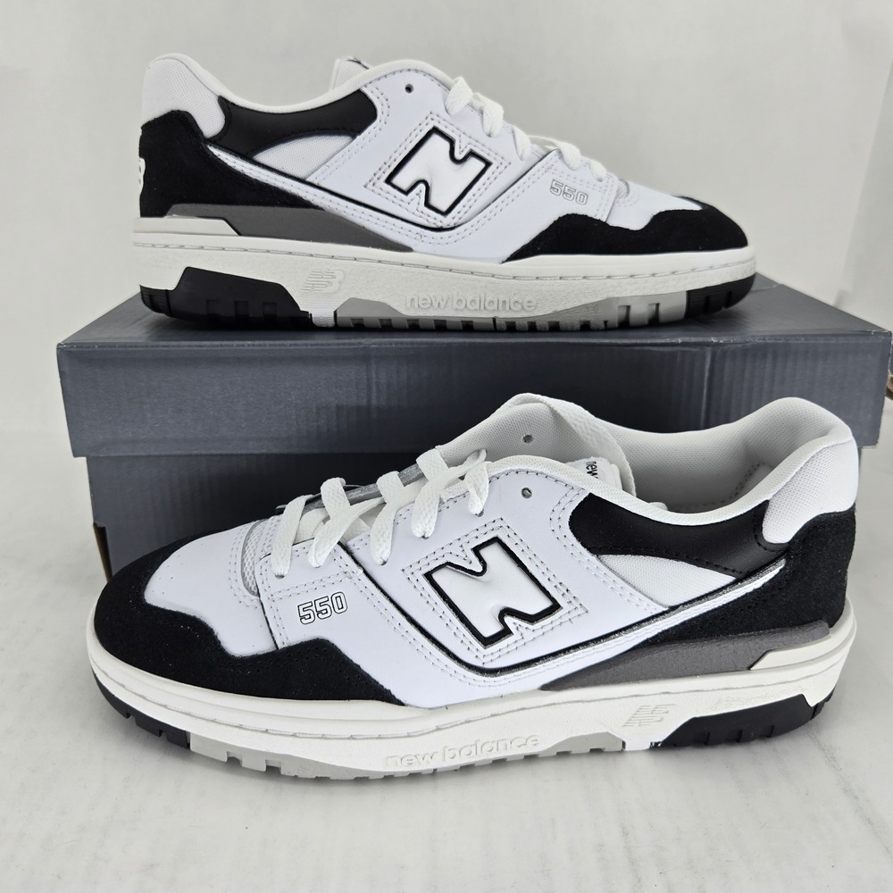 New Balance 550 White Black GSB550CA Kids Boys Size 7 Sneakers New in Box - Picture 2 of 12